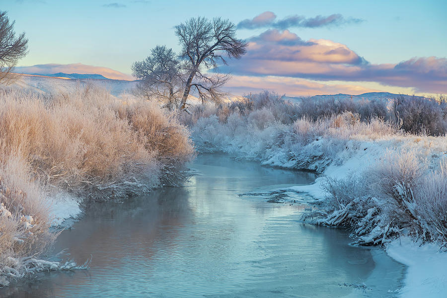 Carson River and Snow Photograph by Marc Crumpler