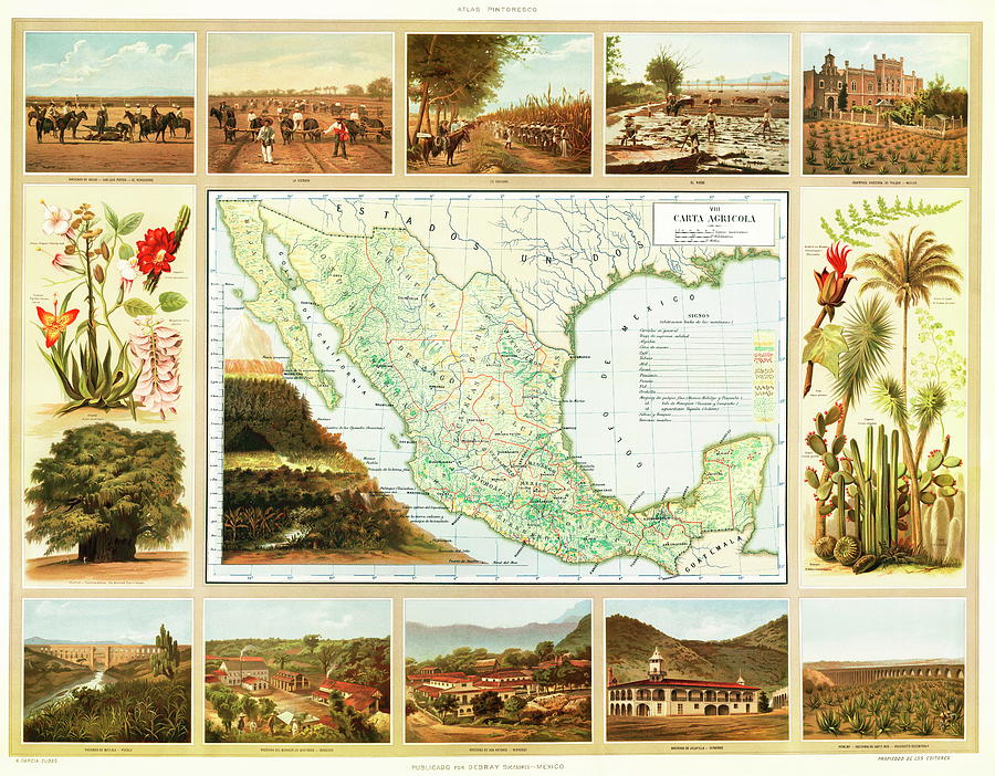 Carta Agricola, Mexico Digital Art by Jerzy Czyz