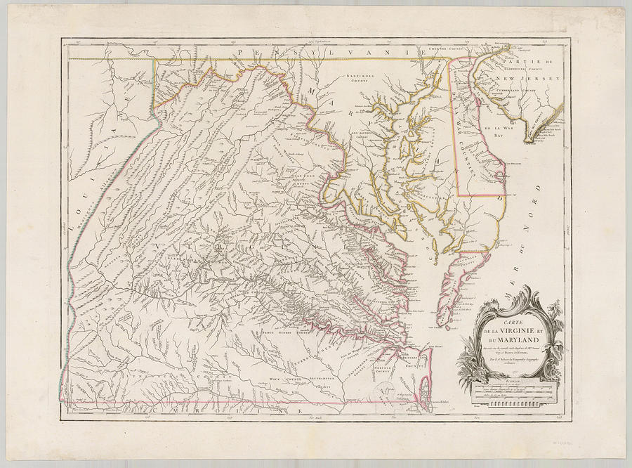 paris sur carte Carte De La Virginie Et Du Maryland Dressee sur la grande carte 