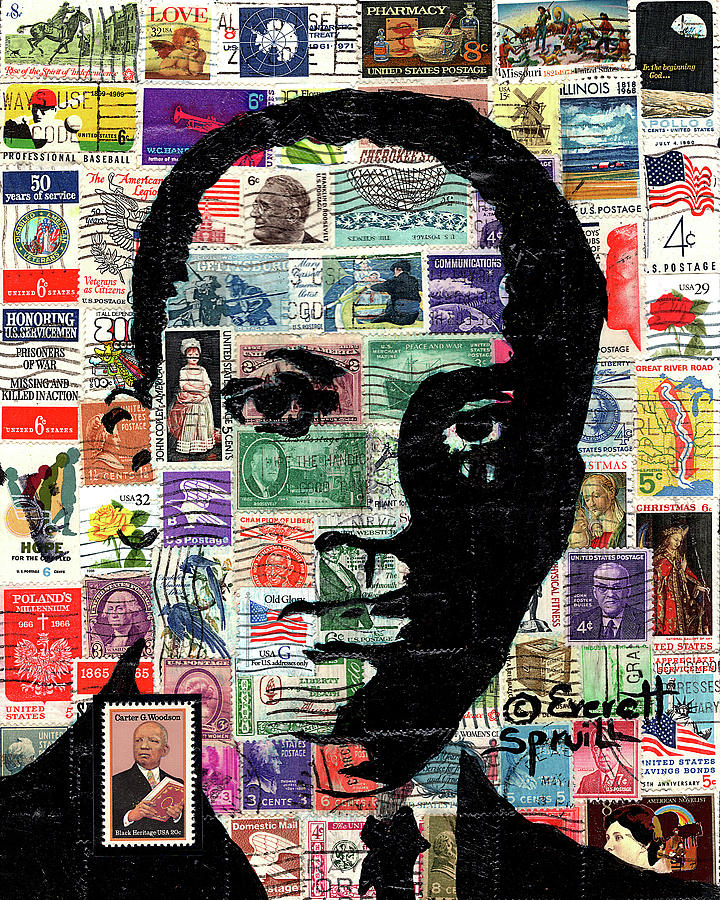 Cartert G. Woodson, the Father of Black History Mixed Media by Everett Spruill