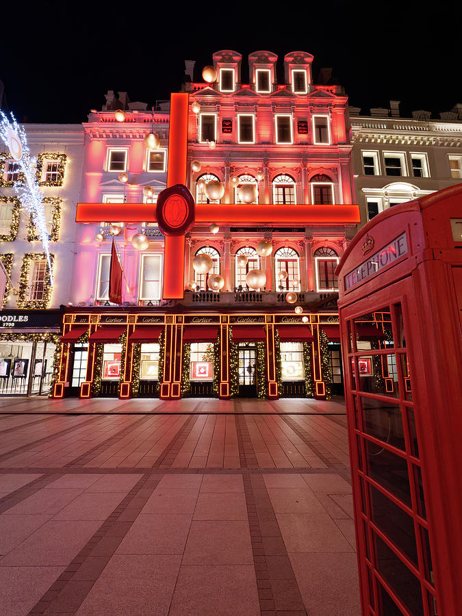 Cartier Festive and Phone Box Portrait Photograph by Richard Boot ...