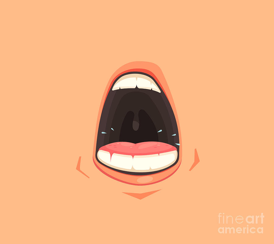man mouth vector
