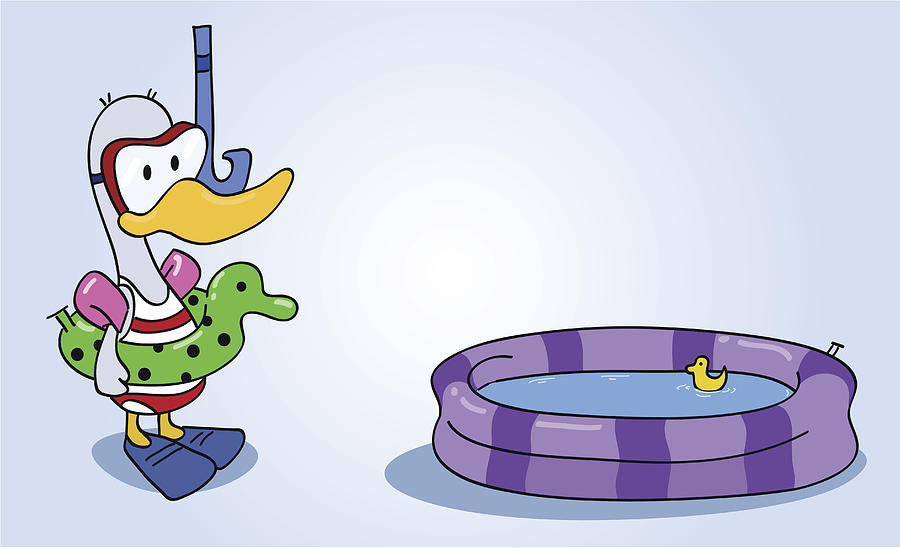 Cartoon Swimming Class / Duck Drawing by Ma_co Cartoon Swimming Class / Duck Drawing by Ma_co