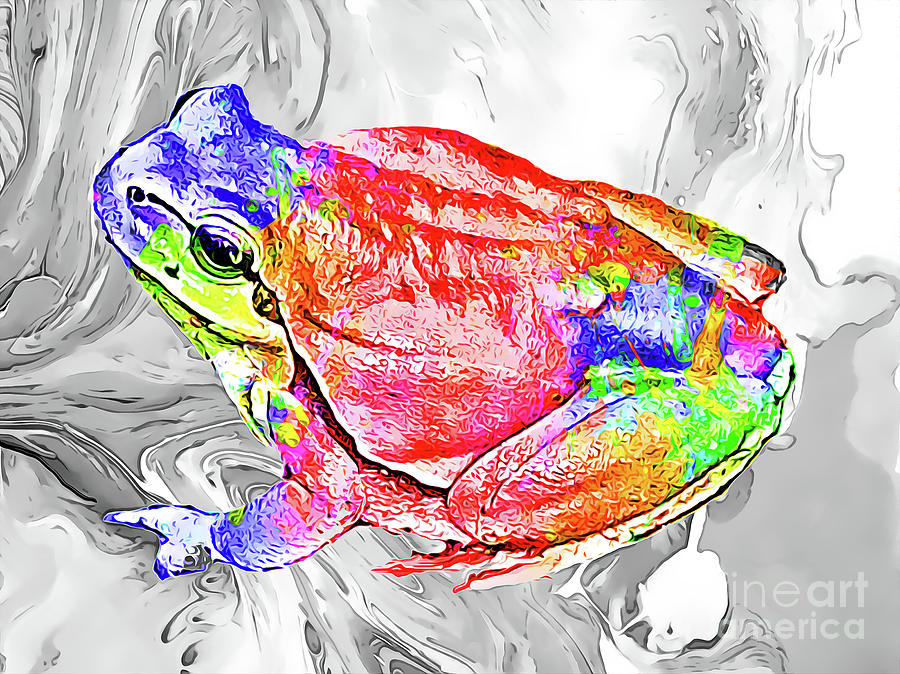 Cartoon Tree Frog Mixed Media by Daniel Janda - Fine Art America