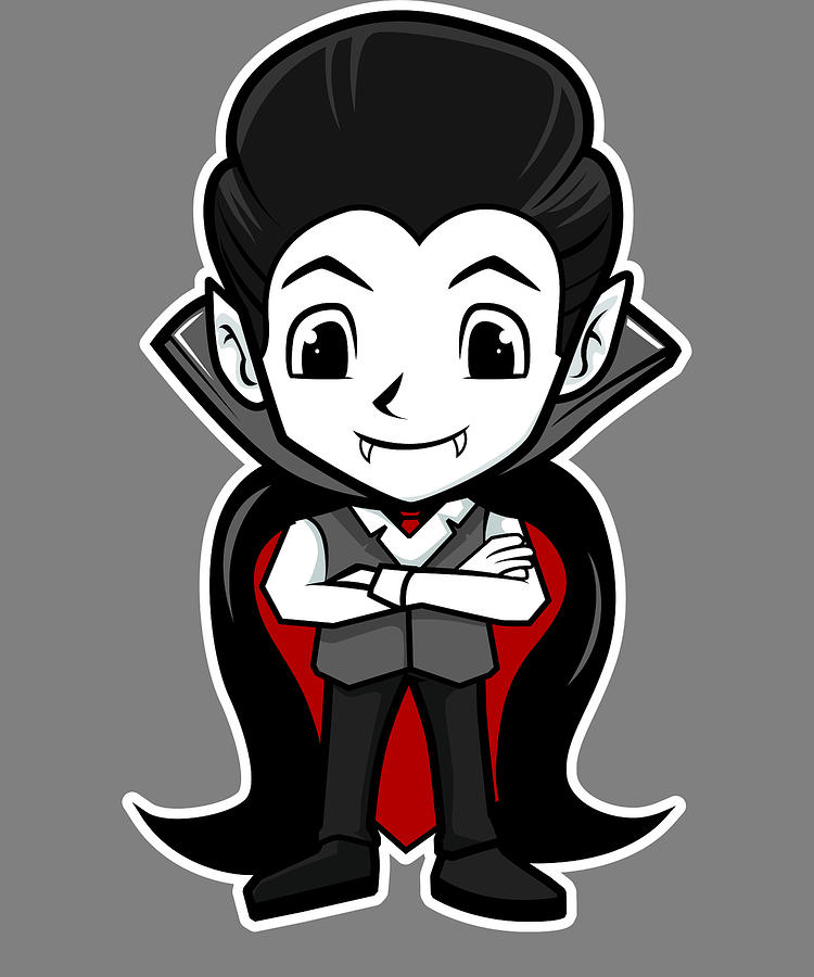 Cartoon Vampire Illustration Digital Art by Stacy McCafferty - Fine Art ...