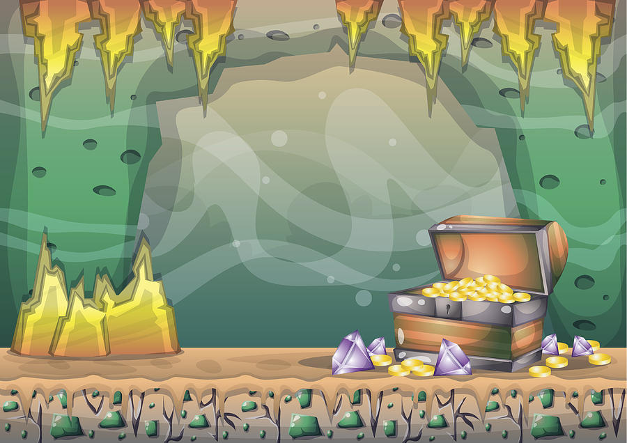 Cartoon Vector Cave With Separated Layers For Game And Animation Drawing by Toonsteb