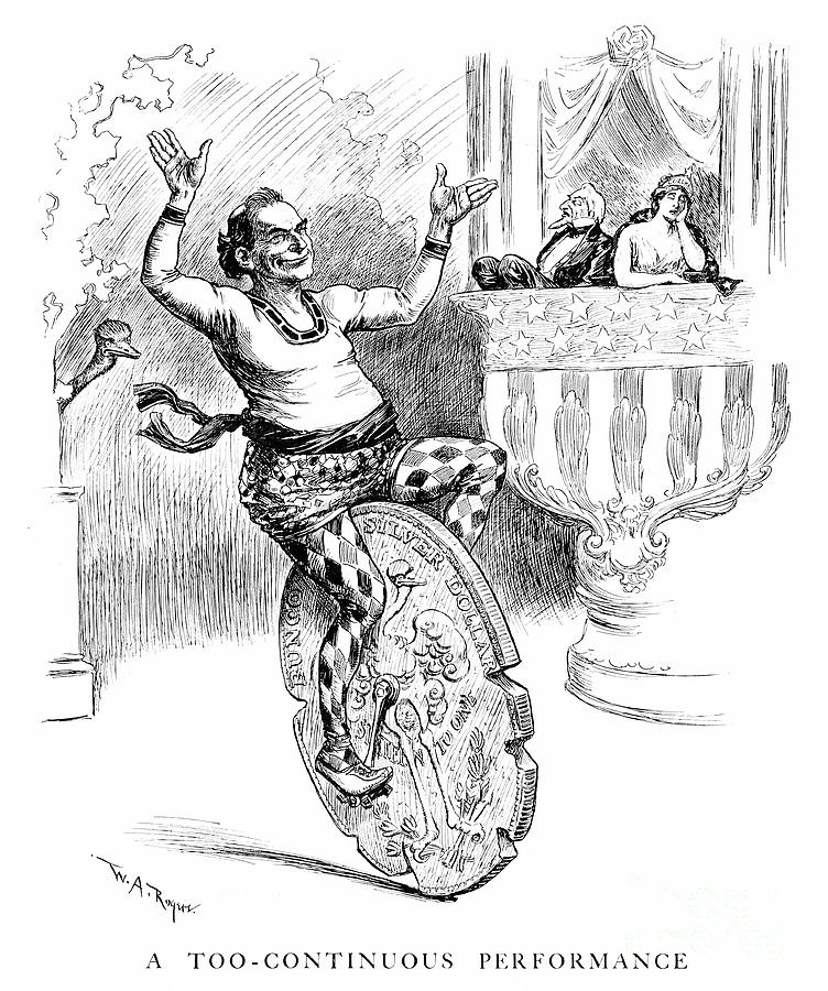 1900 Drawing - Cartoon - William Jennings Bryan by William Allen Rogers