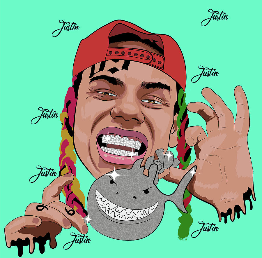 Cartooned trippieredd Digital Art by Justin Musonda - Fine Art America