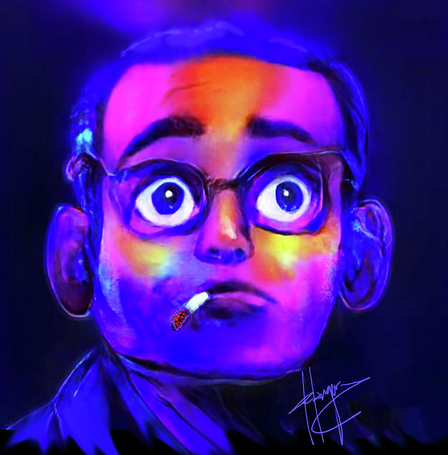 Cartoonized Bill Evans Painting by DC Langer
