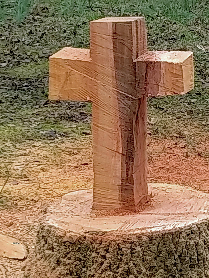 Carved cross Photograph by Dennis Baswell