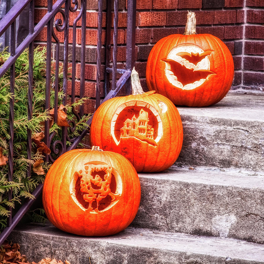Carved Pumpkins for Autumn Holidays Photograph by Tatiana Travelways