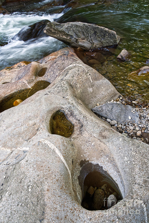Carved Rock On River Photograph by Phil Perkins