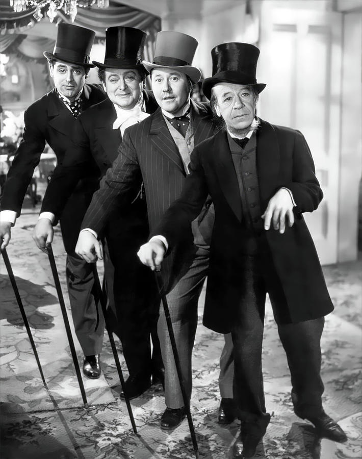 CARY GRANT, DONALD MEEK, JACK OAKIE and EDWARD ARNOLD in THE TOAST OF NEW YORK -1937-. Photograph by Album