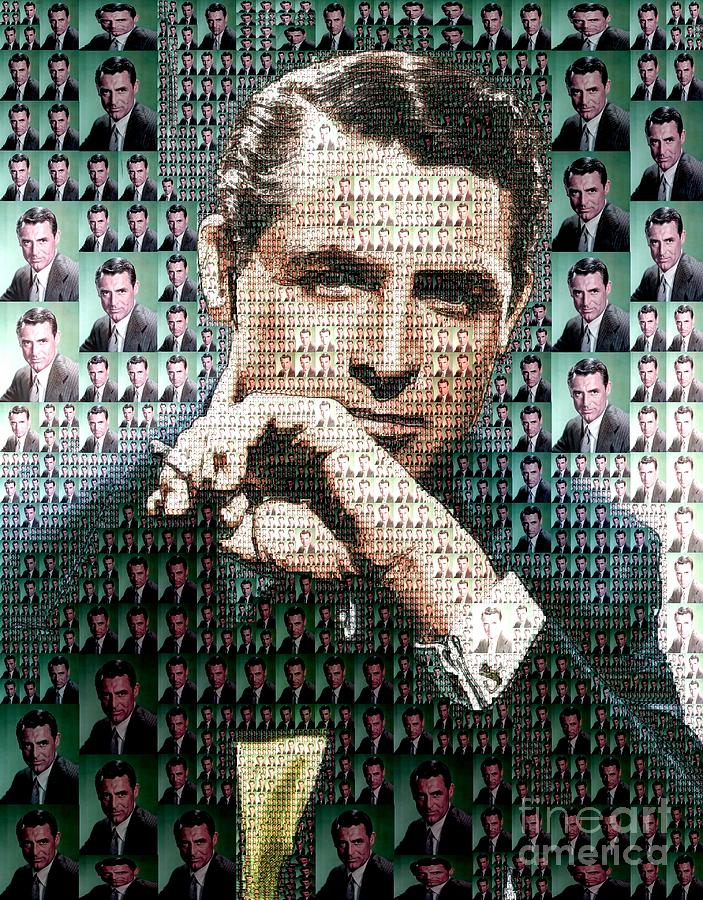 Cary Grant photomosaic portrait Digital Art by Christina Fairhead ...