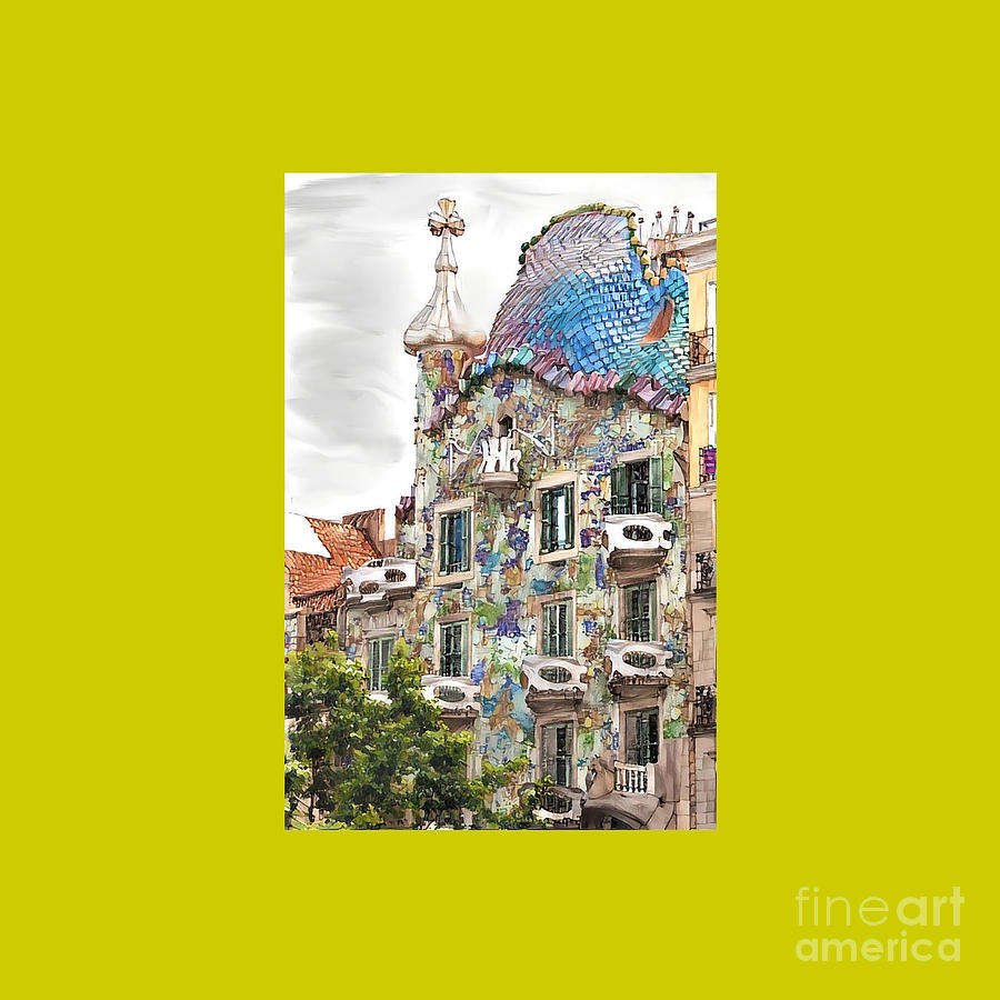 Casa Batllo Drawing by Claud M Wilcox - Fine Art America