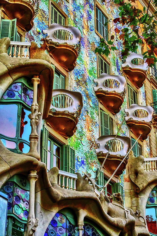 Casa Batllo Facade Details 2 Photograph By Vladimir Rayzman 0152