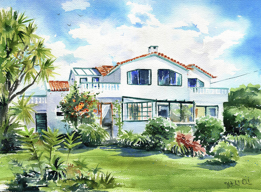 Casa Relvinha Azores Portugal Painting by Dora Hathazi Mendes
