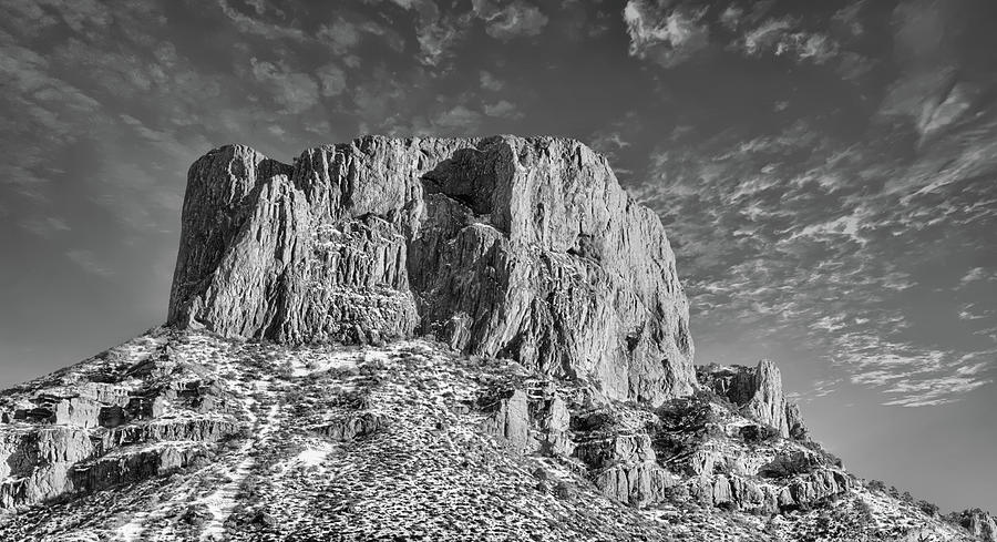 Casa Grande Peak Black and White Photograph by JC Findley