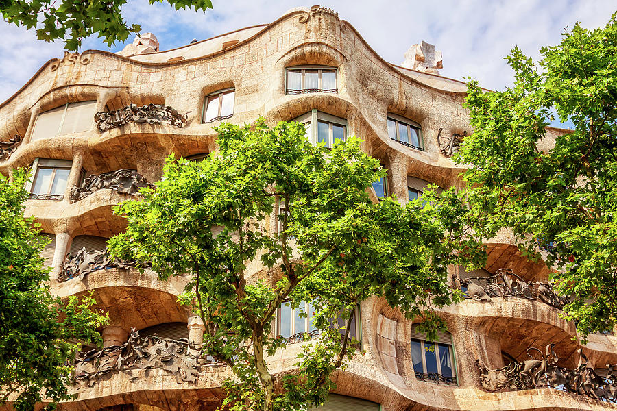 Casa Mila Gaudi Barcelona Mixed Media by Tatiana Travelways