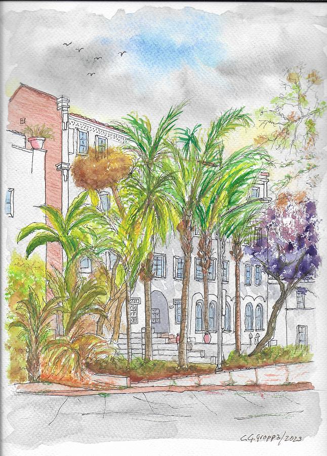 Casa Real in West Hollywood, California Painting by Carlos G Groppa