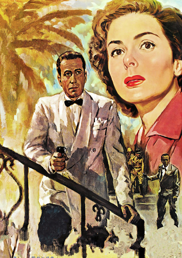 Casablanca Movie Painting - Casablanca -c, 1942, movie poster base painting by Movie World Posters