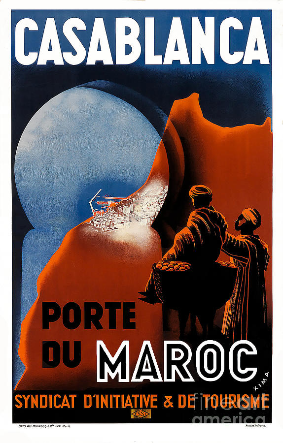 Casablanca Maroc Vintage Poster Photograph by Carlos Diaz
