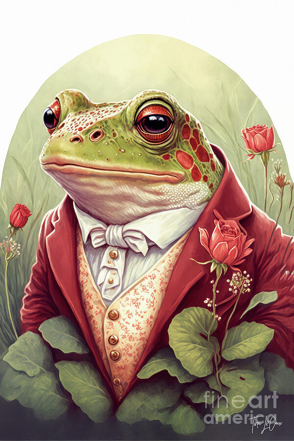 Casanova The Bullfrog Painting by Tina LeCour