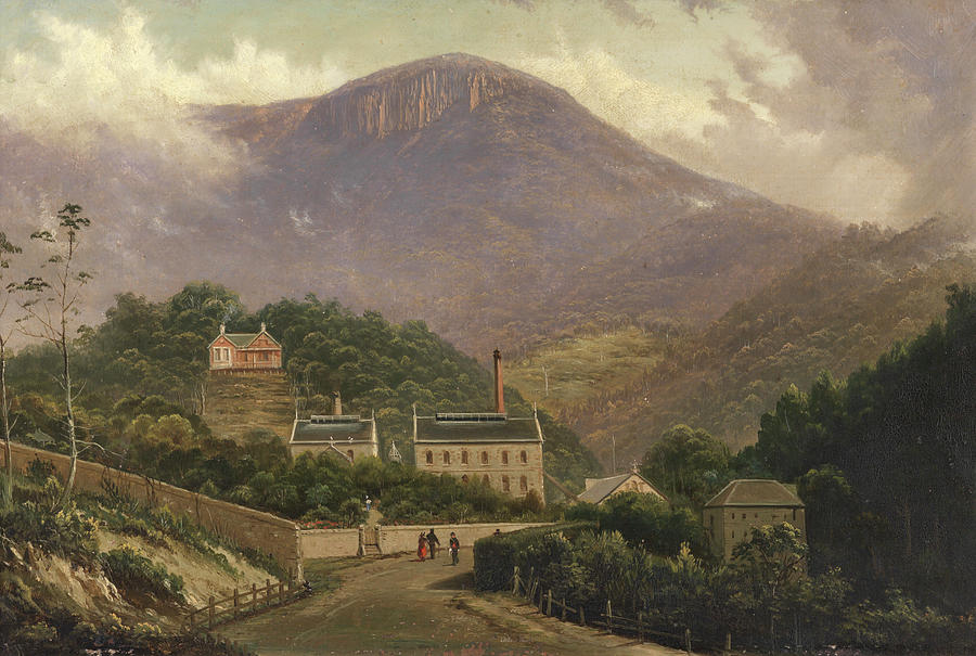 Cascade Brewery And Mount Wellington By Haughton Forrest C1890 Painting