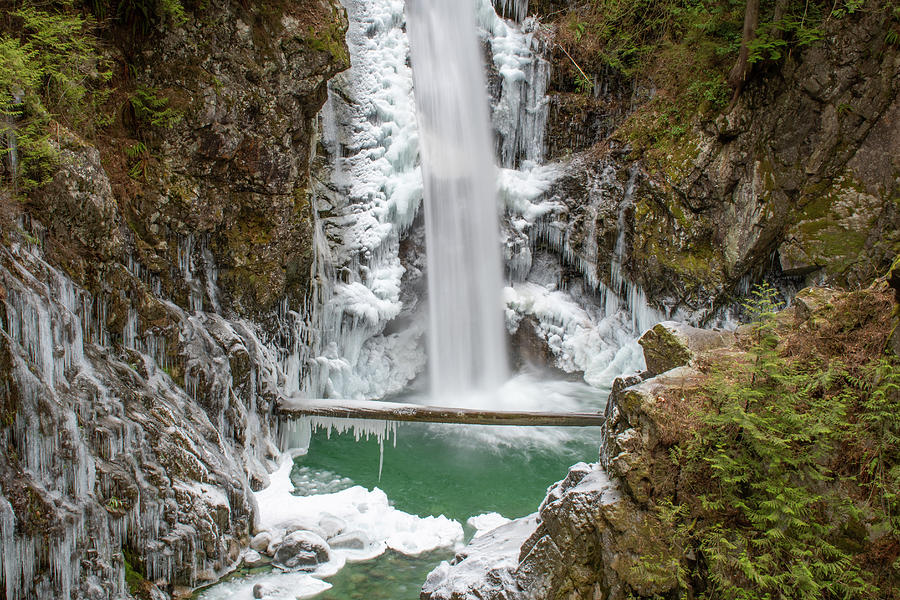 Cascade Falls in Winter #3 Photograph by Joan Septembre