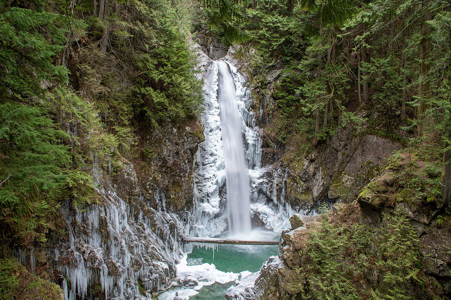 Cascade Falls in Winter Photograph by Joan Septembre
