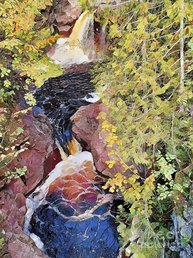 Cascade Falls, North Shore Digital Art by Joseph Hendrix