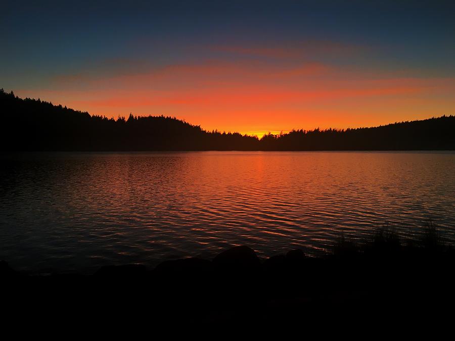 Cascade Lake Sunset 2019 Photograph by Jerry Abbott