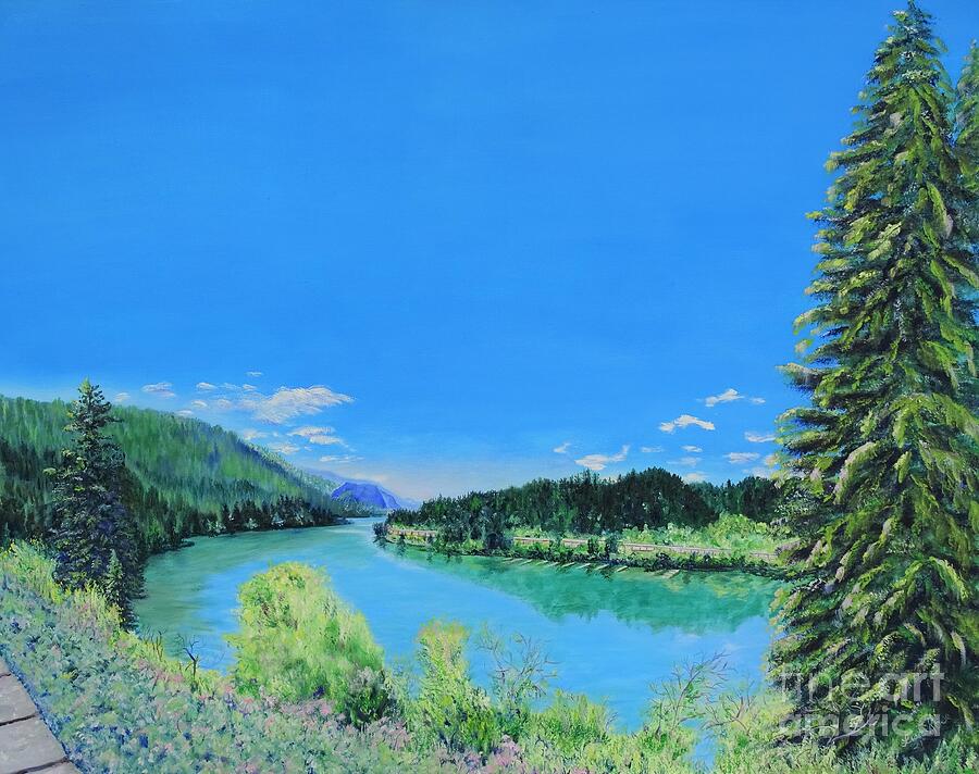 Cascade Locks, Columbia Gorge Painting by Lisa Rose Musselwhite