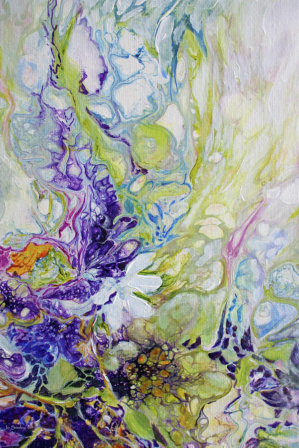 Cascade of Flowers Painting by Jo Smoley