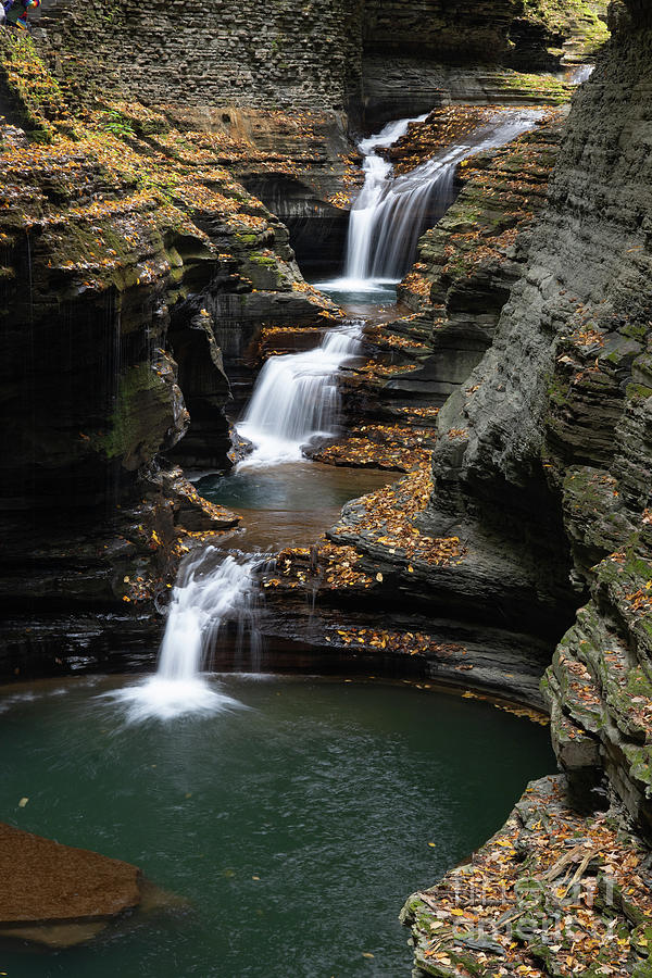 Cascades at Watkins Glen in the Fall Photograph by Jeannette Hunt