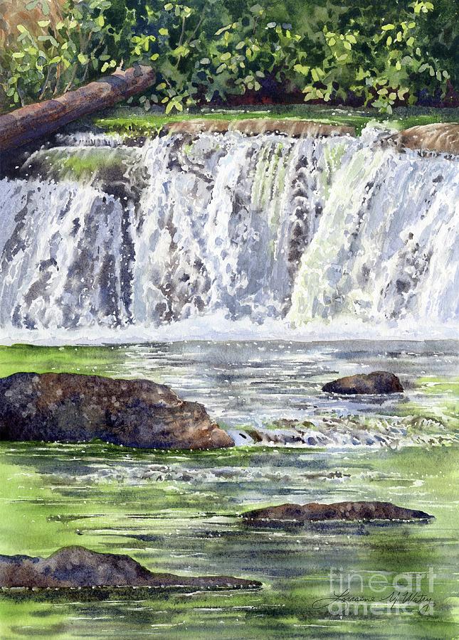 Waterfall Painting - Cascading Falls by Lorraine Watry