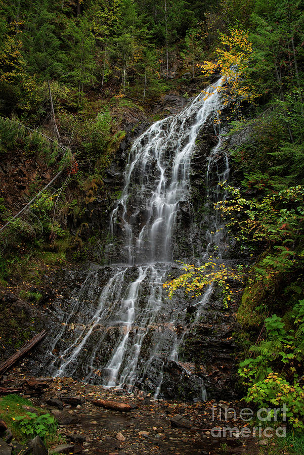 Waterfall Photograph - Cascading Waterfall by Jennylynn Fields