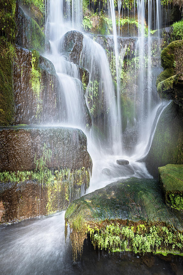 Waterfall Photograph - Cascading Waterfalls by Jordan Hill