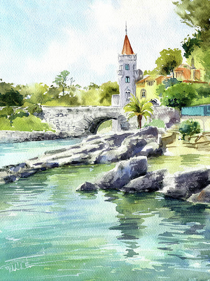 Cascais Painting Palacio dos Condes de Castro Guimaraes Painting by Dora Hathazi Mendes Cascais Painting Palacio dos Condes de Castro Guimaraes Painting by Dora Hathazi Mendes