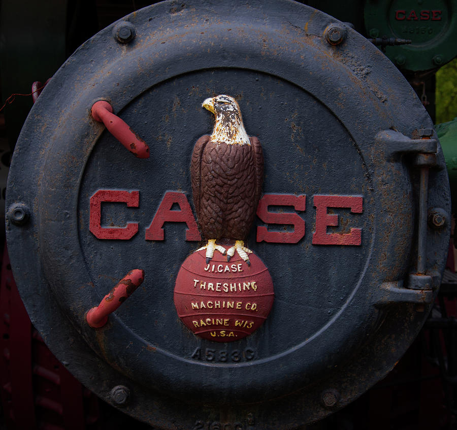 Case Photograph - Case Steam Tractor Emblem by Flees Photos