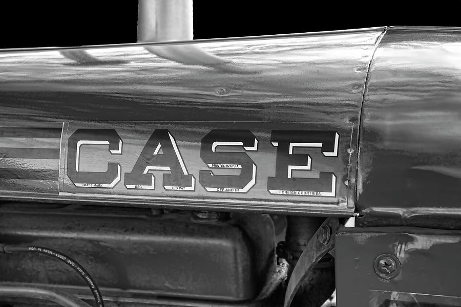 Case Tractor Logo Black And White Photograph by Nick Gray - Pixels