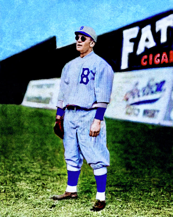Los Angeles Dodgers Digital Art - Casey Stengel, Brooklyn Robins, 1915. by Joe Vella