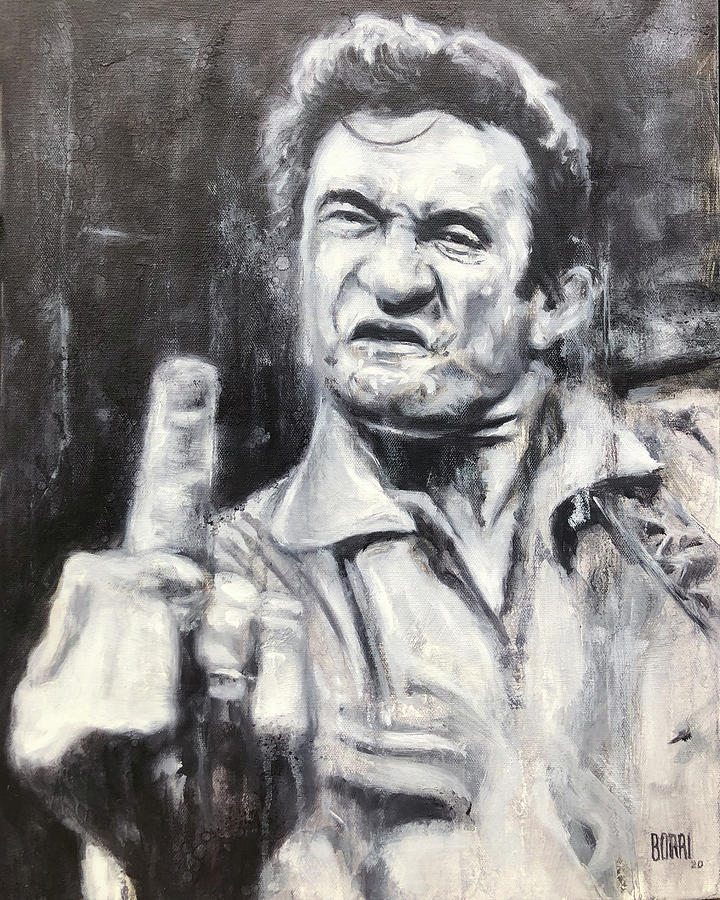 Cash, San Quentin Painting by Joe Borri