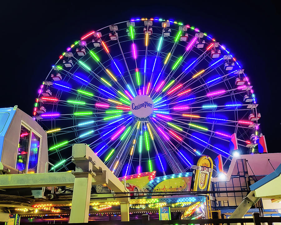 Casino Pier Ferris Wheel Amusement Ride 10 55 Photograph by Richard Pasquarella