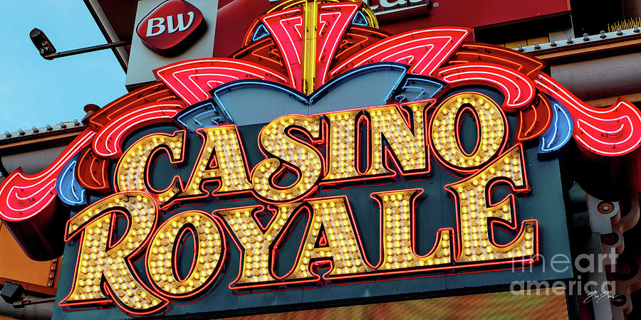 Casino Royal Neon Sign Macro at Dusk 2 to 1 Ratio Photograph by Aloha Art