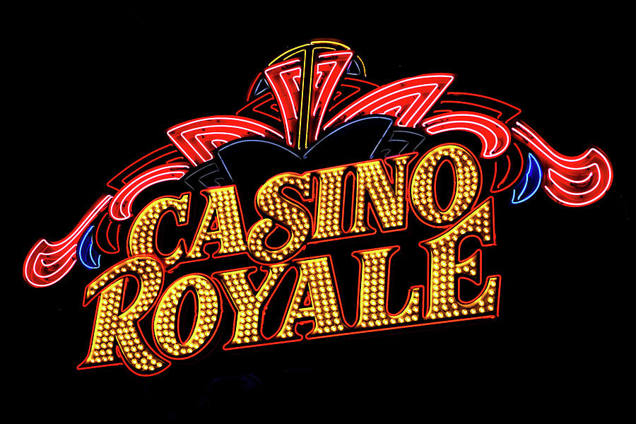Vintage Photograph - Casino Royale Sign by Az Jackson