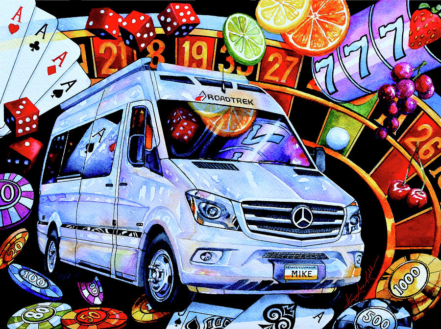 Casino Vacation Painting by Hanne Lore Koehler
