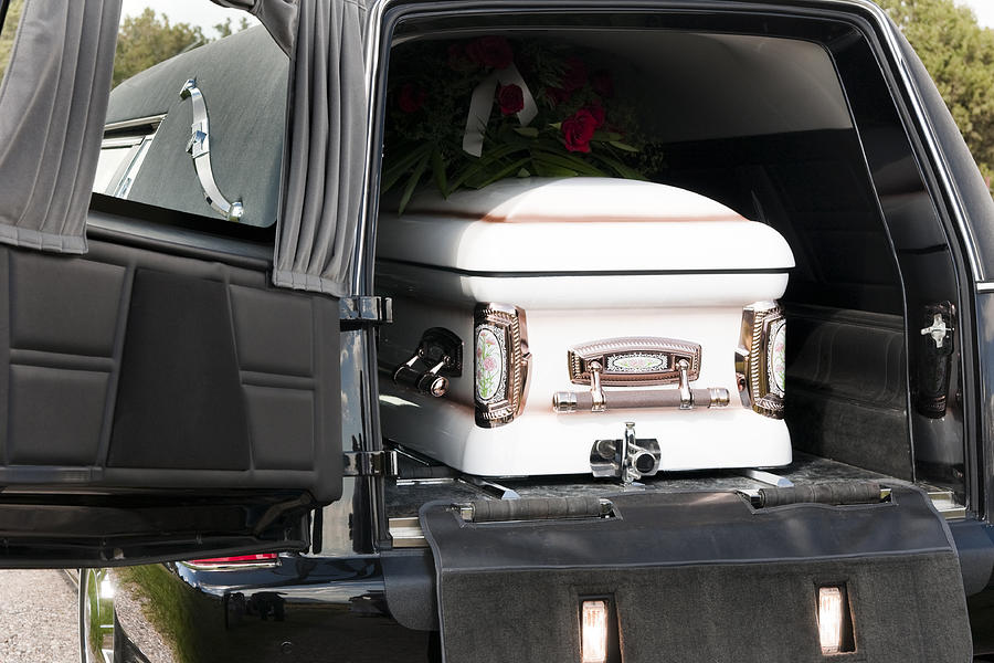 Casket in Hearse Photograph by KarenMower