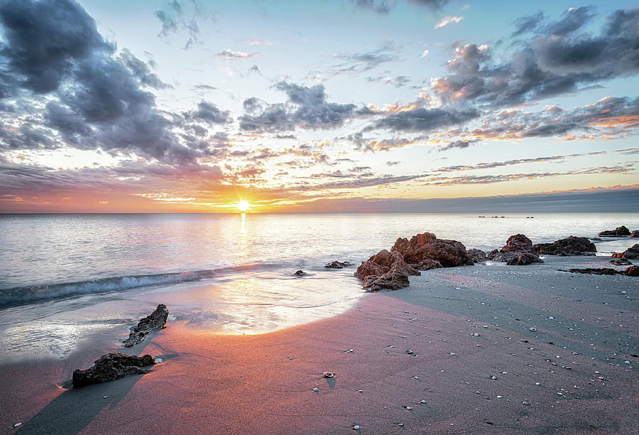 Caspersen Beach Sunset Glow Photograph by Rudy Wilms
