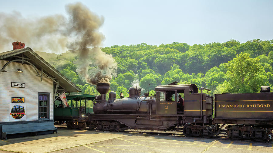 Cass Scenic Railroad - Shay Locomotive No. 2 - All Aboard Photograph by Susan Rissi Tregoning